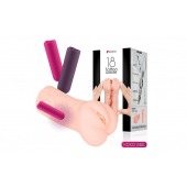 Телесный вибромастурбатор-вагина Tattoo Auto - KOKOS - в Новошахтинске купить с доставкой