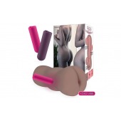 Коричневый вибромастурбатор-анус TONGGGO-Black Angel Auto - KOKOS - в Новошахтинске купить с доставкой