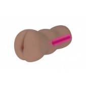 Коричневый вибромастурбатор-анус TONGGGO-Black Angel Auto - KOKOS - в Новошахтинске купить с доставкой