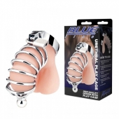 Серебристая клетка для члена Urethral Play Cage - BlueLine - купить с доставкой в Новошахтинске