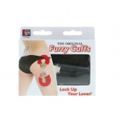 Металлические наручники с чёрной меховой опушкой - Dream Toys - купить с доставкой в Новошахтинске