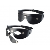 Черная кожаная маска  Новичок - Sitabella - купить с доставкой в Новошахтинске