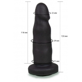 Черная реалистичная насадка-фаллоимитатор с головкой - 13 см. - LOVETOY (А-Полимер) - купить с доставкой в Новошахтинске