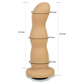 Телесная рельефная насадка Harness - 14,2 см. - LOVETOY (А-Полимер) - купить с доставкой в Новошахтинске
