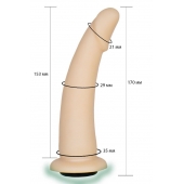 Телесная гладкая насадка-фаллоимитатор Harness - 17 см. - LOVETOY (А-Полимер) - купить с доставкой в Новошахтинске