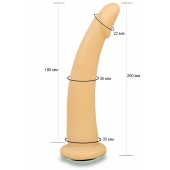 Телесная гладкая насадка-фаллоимитатор Harness - 20 см. - LOVETOY (А-Полимер) - купить с доставкой в Новошахтинске