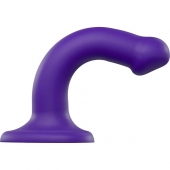 Фиолетовый фаллоимитатор-насадка Strap-On-Me Dildo Dual Density size S - 17 см. - Strap-on-me - купить с доставкой в Новошахтинске