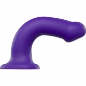 Фиолетовый фаллоимитатор-насадка Strap-On-Me Dildo Dual Density size L - 19 см. - Strap-on-me - купить с доставкой в Новошахтинске