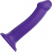 Фиолетовый фаллоимитатор-насадка Strap-On-Me Dildo Dual Density size L - 19 см. - Strap-on-me - купить с доставкой в Новошахтинске