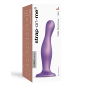 Фиолетовая насадка Strap-On-Me Dildo Plug Curvy size L - Strap-on-me - купить с доставкой в Новошахтинске