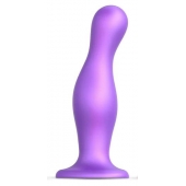 Фиолетовая насадка Strap-On-Me Dildo Plug Curvy size L - Strap-on-me - купить с доставкой в Новошахтинске