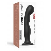 Черная насадка Strap-On-Me Dildo Plug P G size XXL - Strap-on-me - купить с доставкой в Новошахтинске