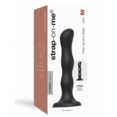 Черная насадка Strap-On-Me Dildo Geisha Balls size M - Strap-on-me - купить с доставкой в Новошахтинске