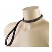 Эффектный сверкающий ошейник с поводком  Гламур - Sitabella - купить с доставкой в Новошахтинске