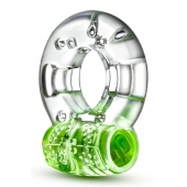 Зеленое эрекционное виброкольцо Arouser Vibrating C-Ring - Blush Novelties - в Новошахтинске купить с доставкой