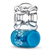 Синее эрекционное виброкольцо Pleaser Rechargeable C-Ring - Blush Novelties - в Новошахтинске купить с доставкой