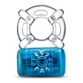 Синее эрекционное виброкольцо One Night Stand Vibrating C-Ring - Blush Novelties - в Новошахтинске купить с доставкой