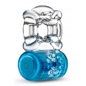 Синее эрекционное виброкольцо One Night Stand Vibrating C-Ring - Blush Novelties - в Новошахтинске купить с доставкой