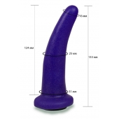 Фиолетовая гладкая изогнутая насадка-плаг - 13,3 см. - LOVETOY (А-Полимер) - купить с доставкой в Новошахтинске