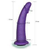 Фиолетовая гладкая изогнутая насадка-плаг - 17 см. - LOVETOY (А-Полимер) - купить с доставкой в Новошахтинске