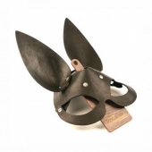 Черная гладкая маска  Зайка  с длинными ушками - Crazy Handmade - купить с доставкой в Новошахтинске