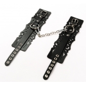 Узорчатые кожаные оковы с регулируемыми ремешками - Crazy Handmade - купить с доставкой в Новошахтинске