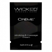 Крем для массажа и мастурбации Wicked Stroking and Massage Creme - 3 мл. - Wicked - купить с доставкой в Новошахтинске