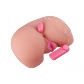 Вагина из кибер-кожи с выносным пультом управления вибрацией - LOVETOY (А-Полимер) - в Новошахтинске купить с доставкой