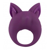 Фиолетовое перезаряжаемое эрекционное кольцо Kitten Kiki - Lola Games - в Новошахтинске купить с доставкой