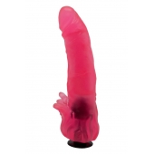 Розовая насадка для страпона с клиторальными лепестками - 18,5 см. - LOVETOY (А-Полимер) - купить с доставкой в Новошахтинске