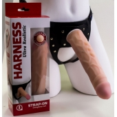 Насадка-фаллос в комплекте с трусиками Harness - 21,6 см. - LOVETOY (А-Полимер) - купить с доставкой в Новошахтинске