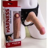 Страпон Harness из двух предметов: регулируемые трусики и насадка-фаллос - 17,5 см. - LOVETOY (А-Полимер) - купить с доставкой в Новошахтинске