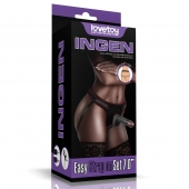 Женский темнокожий страпон Easy Strapon Set 7 Inch - 18 см. - Lovetoy - купить с доставкой в Новошахтинске