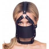 Черный намордник с кляпом-шаром Head Harness With A Gag - Orion - купить с доставкой в Новошахтинске