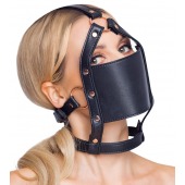 Черный намордник с кляпом-шаром Head Harness With A Gag - Orion - купить с доставкой в Новошахтинске