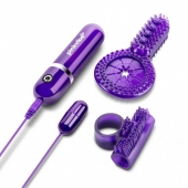 Набор из 2 фиолетовых эрекционных колец с вибрацией - Pink Vibe - в Новошахтинске купить с доставкой