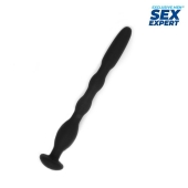 Черный силиконовый уретральный стимулятор - 10 см. - Sex Expert - купить с доставкой в Новошахтинске