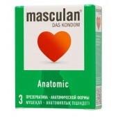 Презервативы анатомической формы Masculan Anatomic - 3 шт. - Masculan - купить с доставкой в Новошахтинске