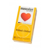 Презервативы с колечками и пупырышками Masculan Ribbed+Dotted - 10 шт. - Masculan - купить с доставкой в Новошахтинске