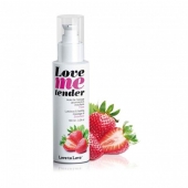 Съедобное согревающее массажное масло Love Me Tender Strawberry с ароматом клубники - 100 мл. - Love to Love - купить с доставкой в Новошахтинске