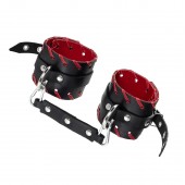 Черно-красные оковы из натуральной кожи - Pecado - купить с доставкой в Новошахтинске