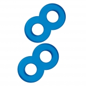 Комплект из 2 эрекционных колец-восьмерок 2-Pack Duo Cock And Ball Stamina Enhancement Ring - BlueLine - в Новошахтинске купить с доставкой