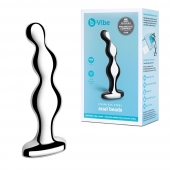 Стальной анальный фаллоимитатор для простаты Stainless Steel Anal Beads - 13 см. - b-Vibe - в Новошахтинске купить с доставкой