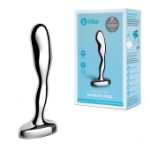 Стальной стимулятор простаты Stainless Steel Prostate Plug - 11,5 см. - b-Vibe - в Новошахтинске купить с доставкой