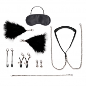 Большой эротический набор из 12 предметов Interchangeable Collar   Nipple Clips Set - Lux Fetish - купить с доставкой в Новошахтинске