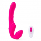 Розовый безремневой страпон на радиоуправлении Strapless Together - 22 см. - Together Toy - купить с доставкой в Новошахтинске