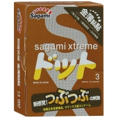 Презервативы Sagami Xtreme FEEL UP с точечной текстурой и линиями прилегания - 3 шт. - Sagami - купить с доставкой в Новошахтинске