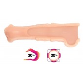 Телесная фантазийная насадка на член Cock Sleeve Size M - KOKOS - в Новошахтинске купить с доставкой