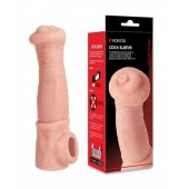 Телесная фантазийная насадка на член Cock Sleeve Size L - KOKOS - в Новошахтинске купить с доставкой