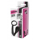 Черное эрекционное кольцо с анальной пробкой Anal Plug With Cockring - Dream Toys - в Новошахтинске купить с доставкой